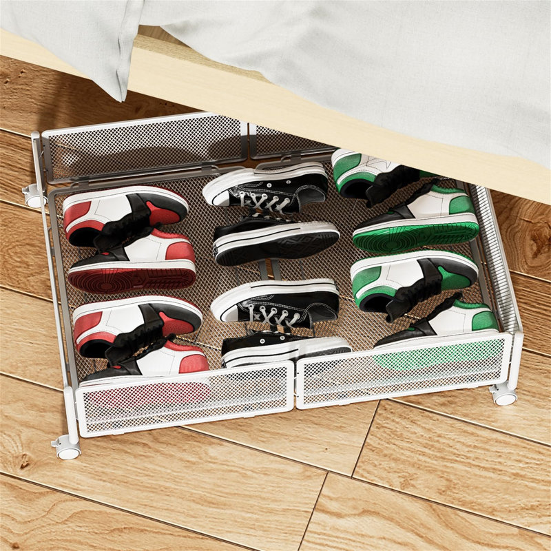 Under bed shoe storage rolling 2025